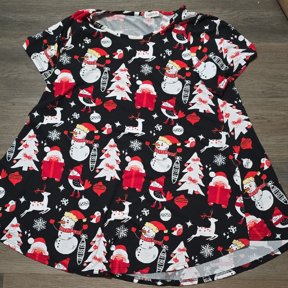 Festive Black Tunic Top